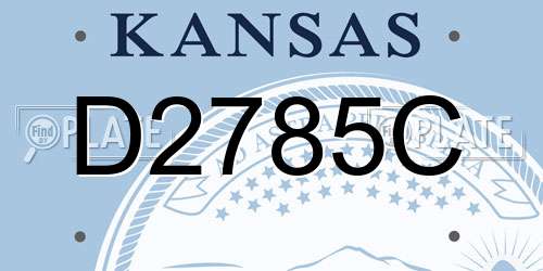 D2785C Kansas License Plate