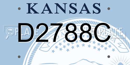 D2788C Kansas License Plate