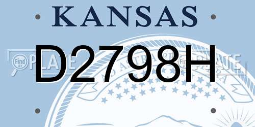 D2798H Kansas License Plate