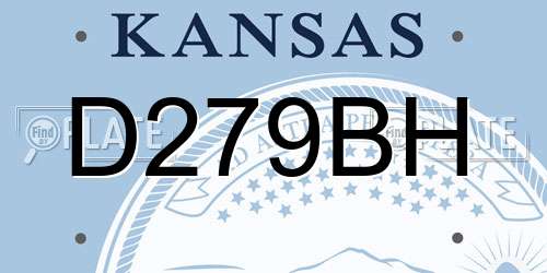 D279BH Kansas License Plate