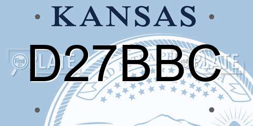 D27BBC Kansas License Plate
