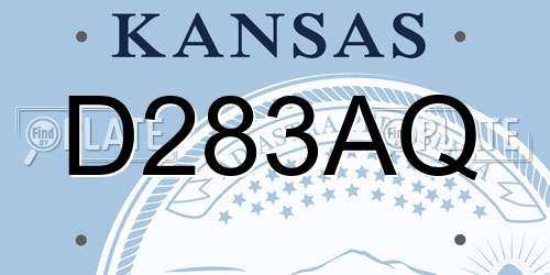D283AQ Kansas License Plate