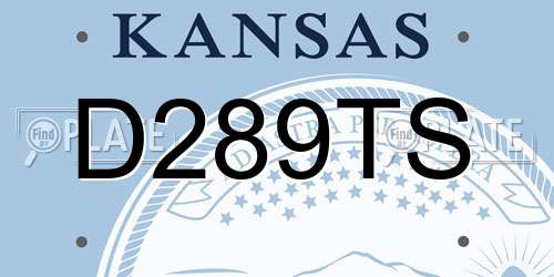 D289TS Kansas License Plate