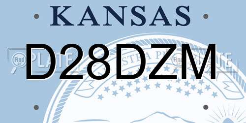 D28DZM Kansas License Plate