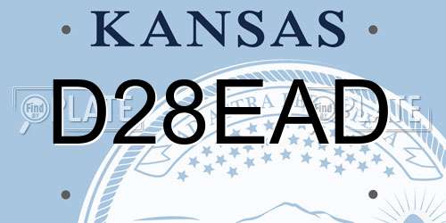 D28EAD Kansas License Plate