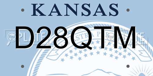 D28QTM Kansas License Plate