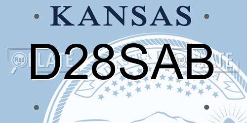 D28SAB Kansas License Plate