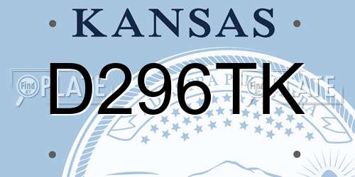 D296TK Kansas License Plate