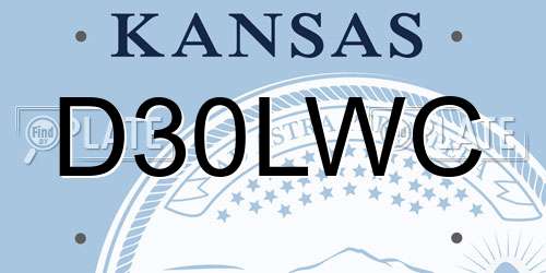 D30LWC Kansas License Plate