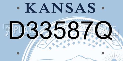 D33587Q Kansas License Plate