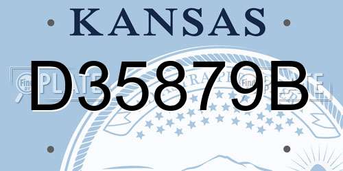 D35879B Kansas License Plate