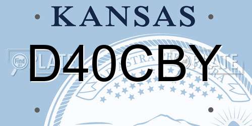 D40CBY Kansas License Plate