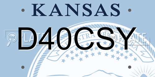 D40CSY Kansas License Plate