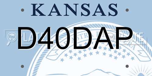 D40DAP Kansas License Plate