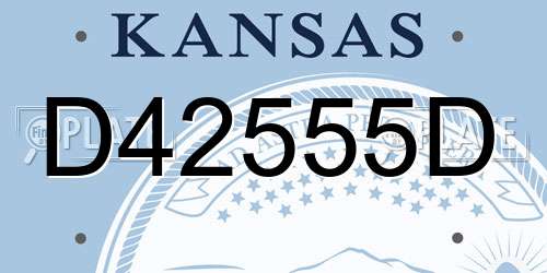 D42555D Kansas License Plate