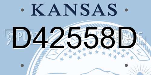 D42558D Kansas License Plate