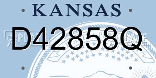 D42858Q Kansas License Plate