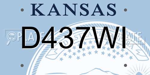 D437WI Kansas License Plate