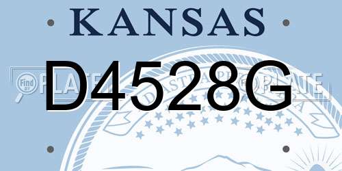 D4528G Kansas License Plate