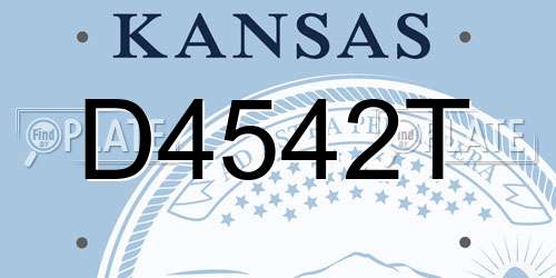 D4542T Kansas License Plate