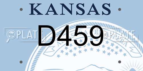 D459 Kansas License Plate