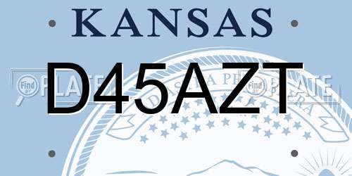 D45AZT Kansas License Plate