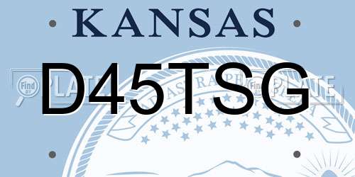 D45TSG Kansas License Plate