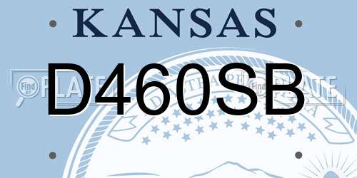 D460SB Kansas License Plate