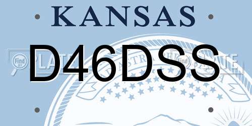 D46DSS Kansas License Plate