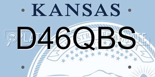 D46QBS Kansas License Plate