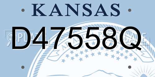 D47558Q Kansas License Plate