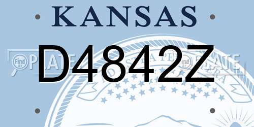 D4842Z Kansas License Plate