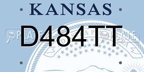 D484TT Kansas License Plate