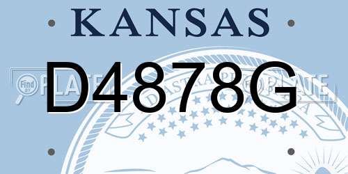 D4878G Kansas License Plate