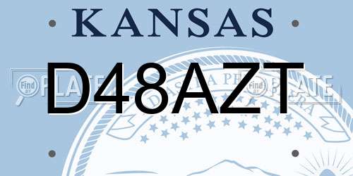 D48AZT Kansas License Plate