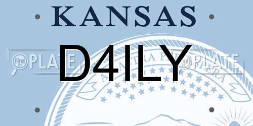 D4ILY Kansas License Plate