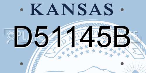 D51145B Kansas License Plate