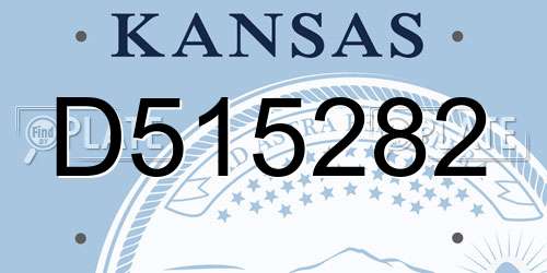 D515282 Kansas License Plate