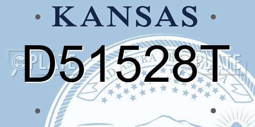 D51528T Kansas License Plate
