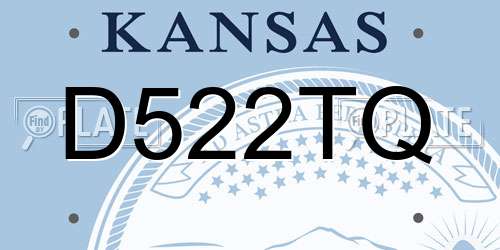 D522TQ Kansas License Plate
