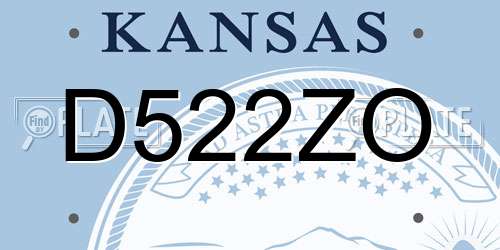 D522ZO Kansas License Plate