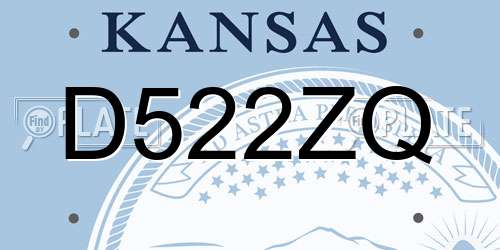 D522ZQ Kansas License Plate