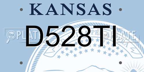 D528TI Kansas License Plate