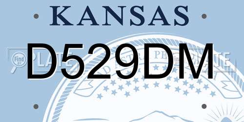 D529DM Kansas License Plate