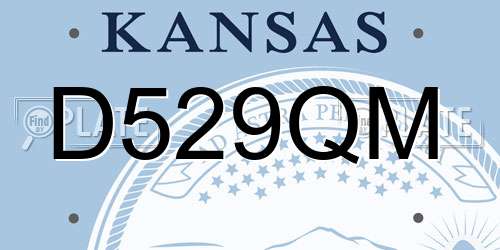 D529QM Kansas License Plate