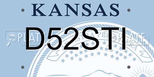D52STI Kansas License Plate