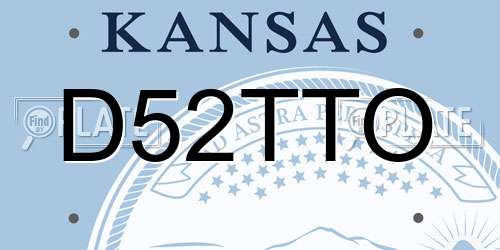 D52TTO Kansas License Plate