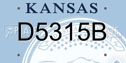 D5315B Kansas License Plate