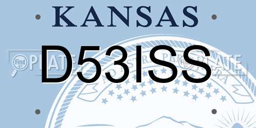 D53ISS Kansas License Plate
