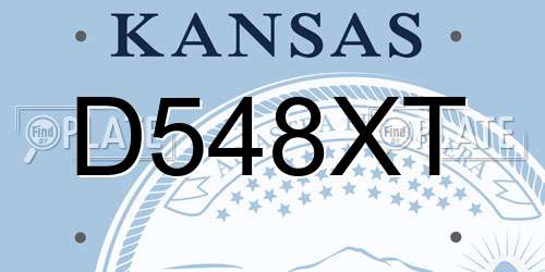 D548XT Kansas License Plate